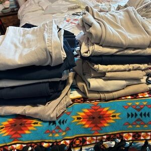 Large lot of School uniforms. Khakis, polos etc. French Toast, Cat & Jack bundle